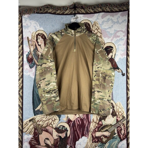 Lancer Tactical Combat Shirt Camouflage Ocp Multicam Men's Large Brown Airsoft - Picture 1 of 6